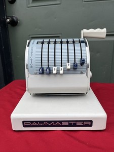 Paymaster Series X-550 Manual Check Writer Stamping Tool with Key Chicago IL
