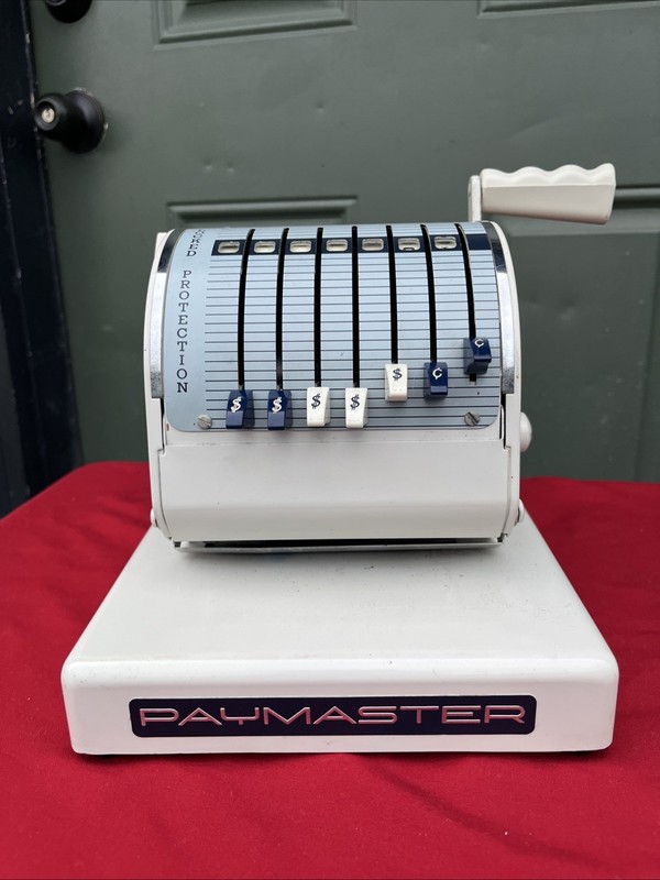 Paymaster Series X-550 Manual Check Writer Stamping Tool with Key Chicago IL
