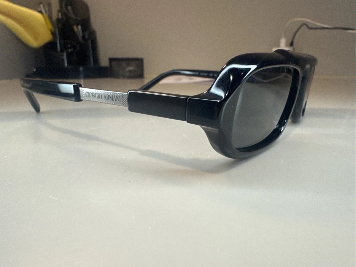 Giorgio Armani Black Oval Sunglasses for Men for sale | eBay