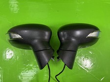 FORD FIESTA MK7 WING MIRRORS BLACK DRIVER RIGHT + PASSENGER LEFT 2013-2017 PAIR