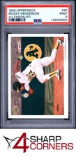 1992 UPPER DECK #90 RICKEY HENDERSON HOF A's CHECKLIST PSA 9
