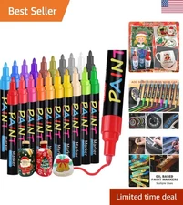 Artistic 20-Color Waterproof Paint Markers - Perfect for Seasonal Crafts