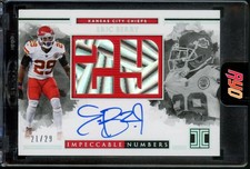 2018 Panini Impeccable Eric Barry On Card Auto Impeccable Numbers /29 Chiefs