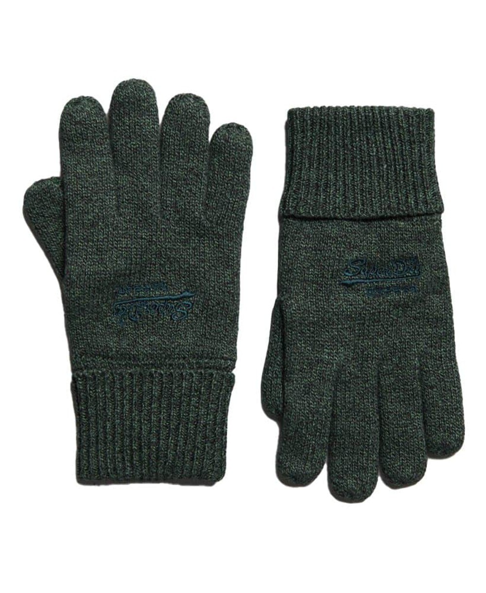 Superdry Mens Vintage Logo Gloves Rich Khaki Grit