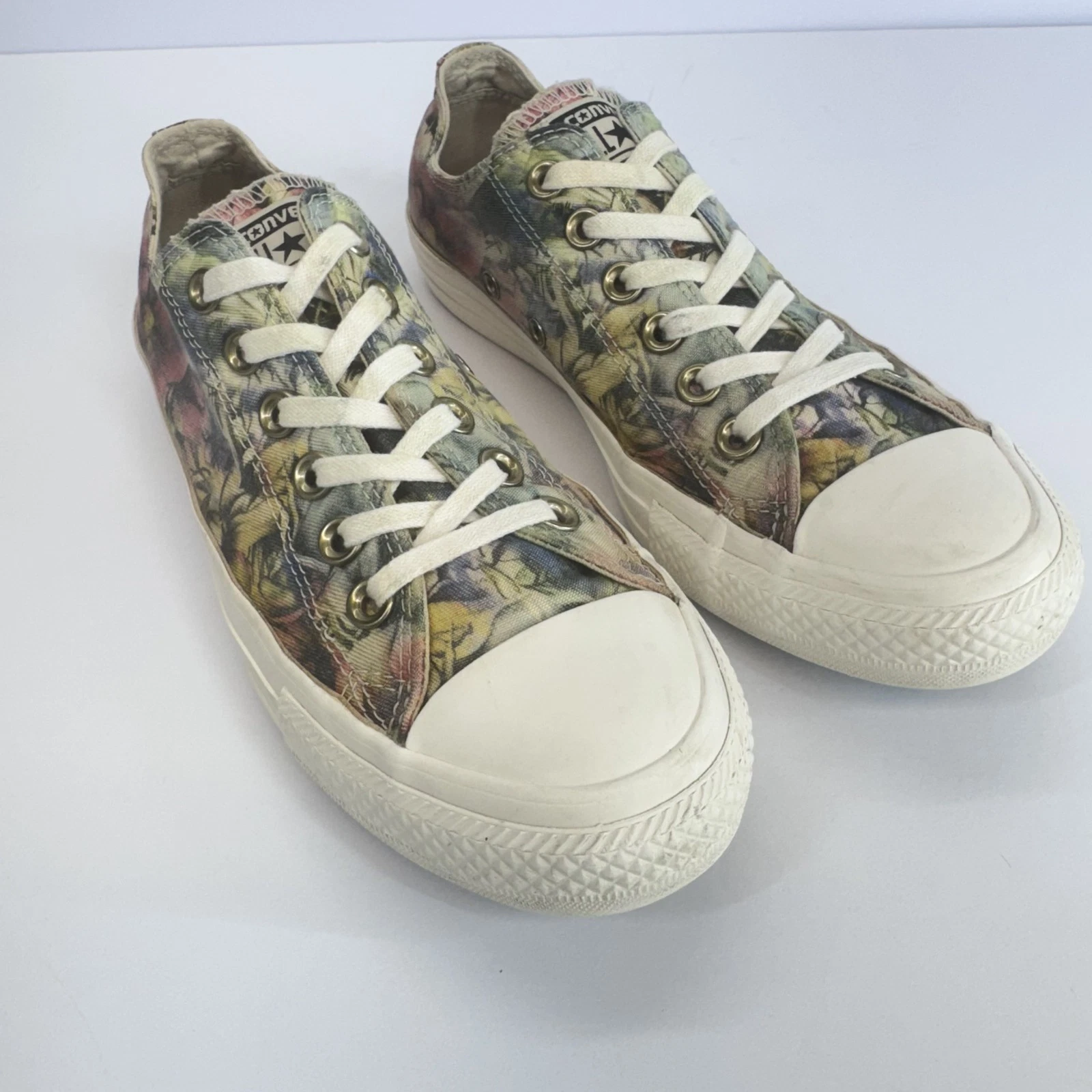 Converse All Star donna taglia 7 basse stampa floreale 547279F stringate casual tela