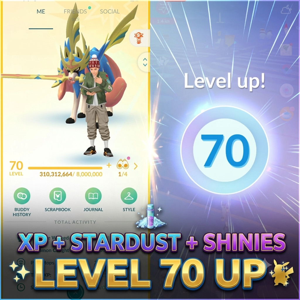 POKEMON GO UP 70