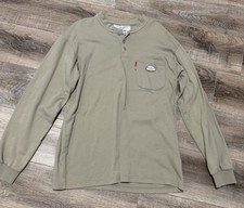 Rasco Flame Resistant Khaki Long Sleeve T-Shirt Size Large Item KTF452