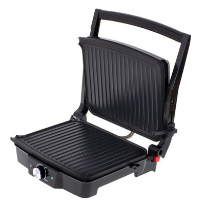 Camry Elektrogrill Kontaktgrill schwarz aufklappbar 28x23cm Grillfläche CR 3053