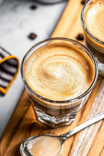 Premium Cortado Glasses 4.5Oz 2 Set Heat-Treated Tempered Glass Elegant Espresso