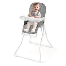 Foldable High Chair Easy Clean Compact Highchair wi/ Removable Adjustable Tray