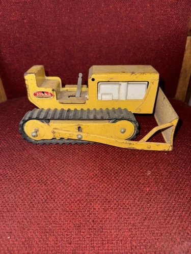 Tonka Pressed Steel Yellow Black Dozer Diecast Construction Vehicle Toy