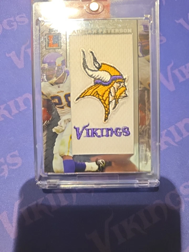 Adrian Peterson Topps Letterman Logo Patch /25 - Image 2 of 4