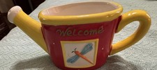 Ceramic Watering Can Flower Planter Pot Vase Floral -