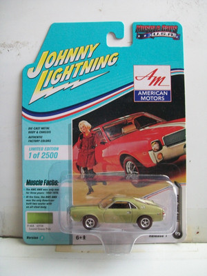 Johnny Lightning Muscle Cars USA 1968 AMC AMX Laurel Green 1/2500