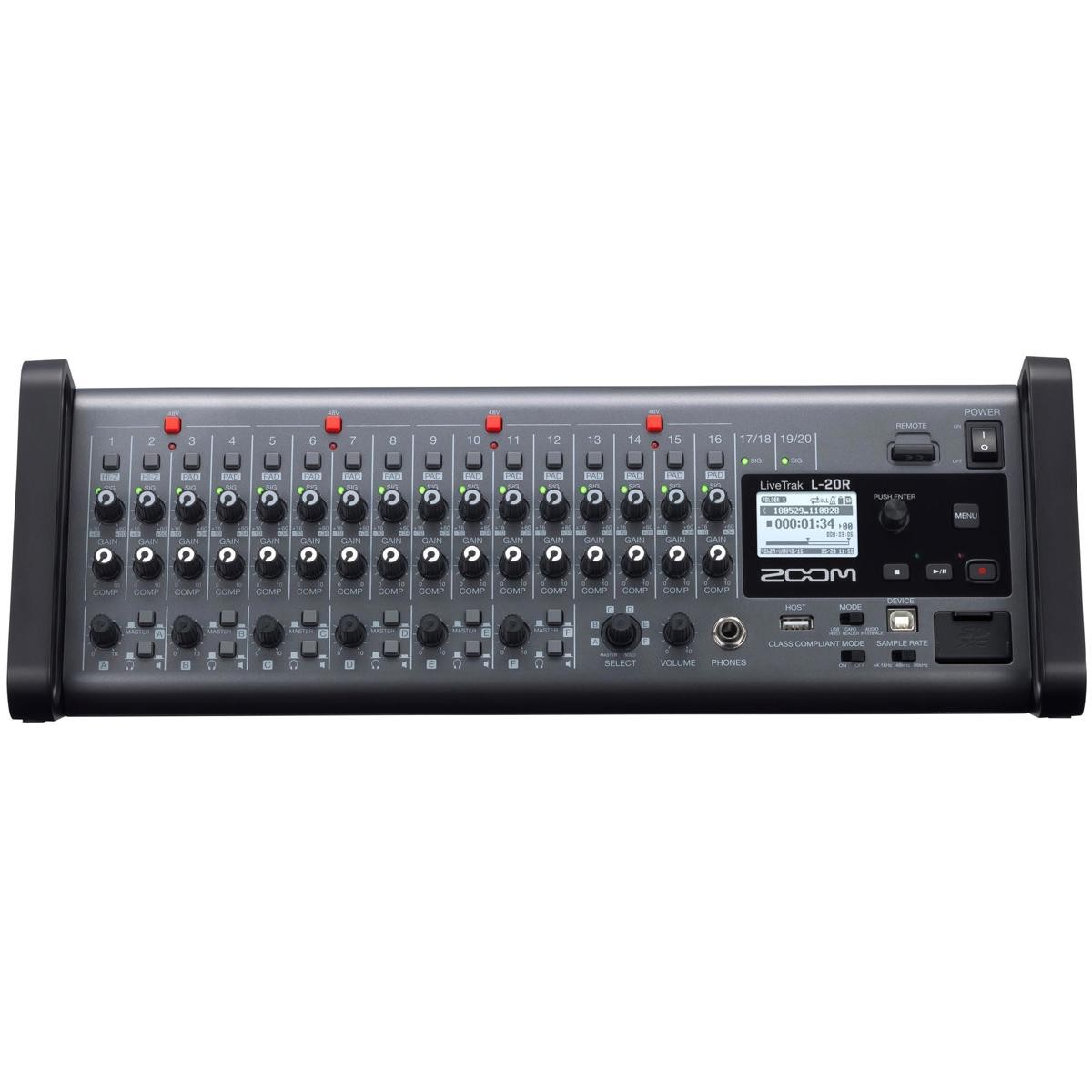 Цифровой микшер Zoom LiveTrak L-20R для монтажа в стойку
