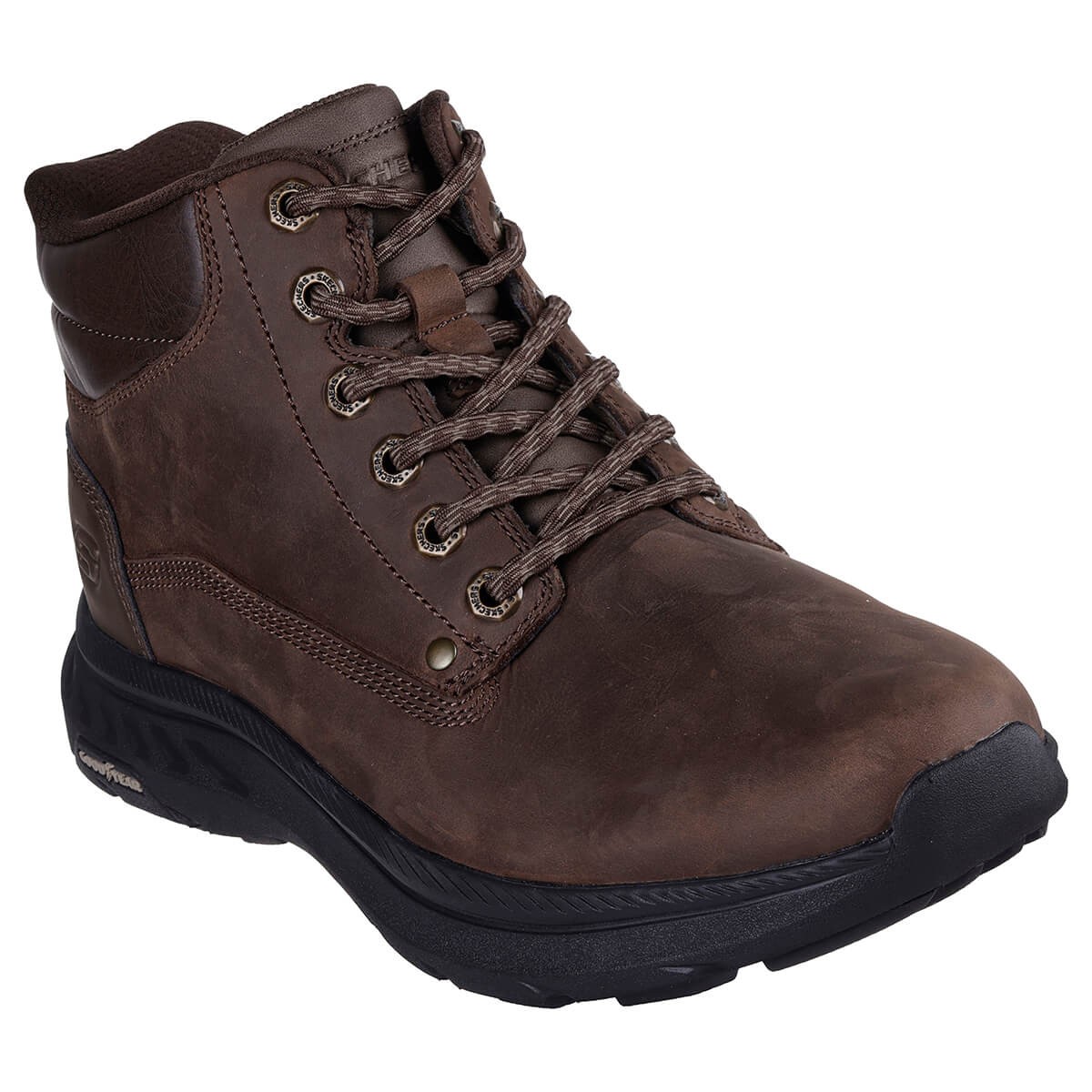 Skechers Mens Pollard Waylon Slip-ins Relaxed Fit Boots - Cocoa - UK 8.5