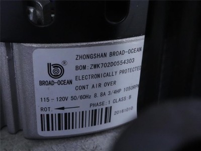 BROAD-OCEAN ZWK702D0554303 ECM Blower Motor HD46MQ128 115-120V