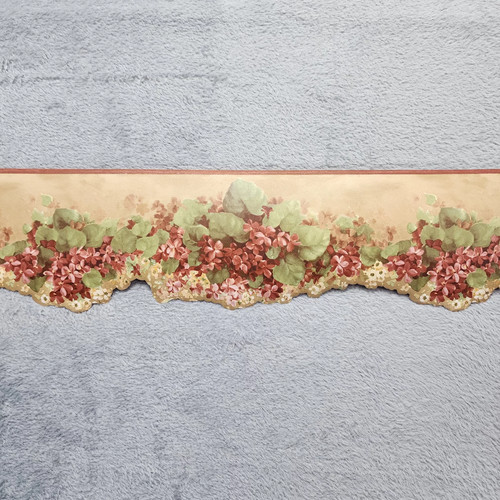 Norwall Traditional Floral Multicolor Wallpaper Border Pre-Pasted Die-Cut