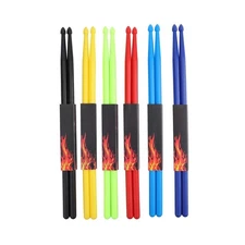 Suwimut 6 Pairs 5A Nylon Drumsticks, Exercise Plastic Drum Sticks, ... Fast Ship