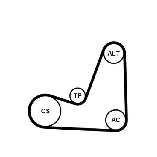 Keilrippenriemensatz FüR Renault Thalia LB 1.5 02 Bis 05 Continental K4J710 Teil-image