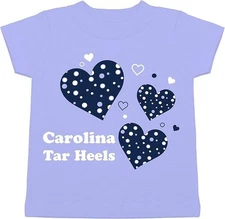 Two Feet Ahead Infant Baby Girl Fan T shirt College Football  NC Tar Heels 6 mos