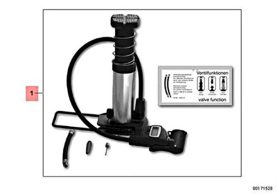 BMW Motorrad Mini Foot Pump Genuine 71607715824 for sale online | eBay