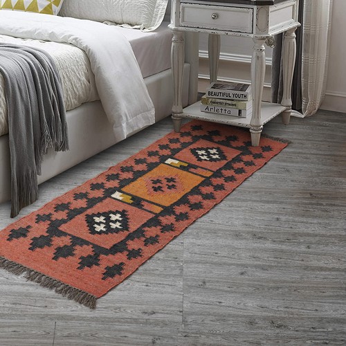 Jute Rug Braided style Reversible Area Rug Runner Modern Rustic look Carpet - Picture 6 of 9