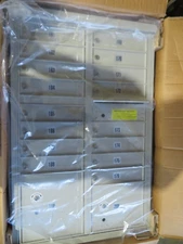 Cluster Box Unit with 16 Doors and 2 Parcel Lockers in Gray with USPS Access