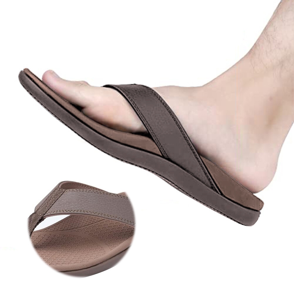 APL Sandali ortopedici uomo comode ciabatte da passeggio per piede piatto (cachi 45)