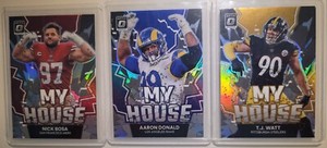 2022 Optic MY HOUSE Holo Nick Bosa MH-17 - Aaron Donald MH-19 - TJ Watt MH-20