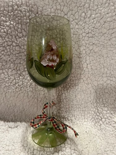Goblets Hand Painted Decorated long stem wine glass - Picture 12 of 12