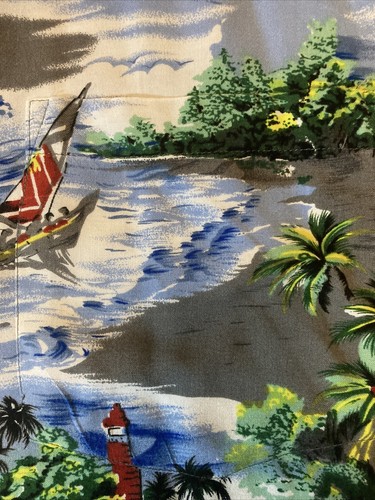 Pineapple Lava Short Sleeve Buttoned Front Tropical Island Aloha Shirt SZ XL - Picture 2 of 11