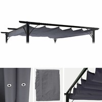 Ersatzbezug 320X250Cm FüR Dach Pergola Pavillon MCW-C42 3X3M, Grau