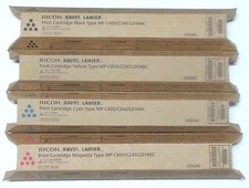 Genuine Ricoh Savin Lanier Toner SET K,M,C,Y MP C300 MP C400 MP C401 C240 LD140C