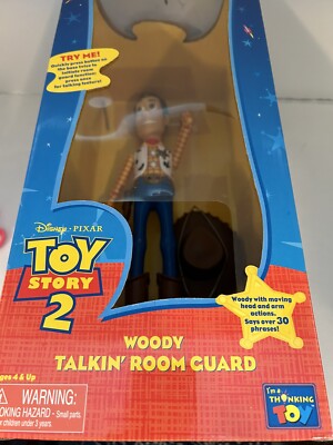 Toy Story 2 animated Sheriff Woody Talking Room Guard Mattel 1999 Never Opened
