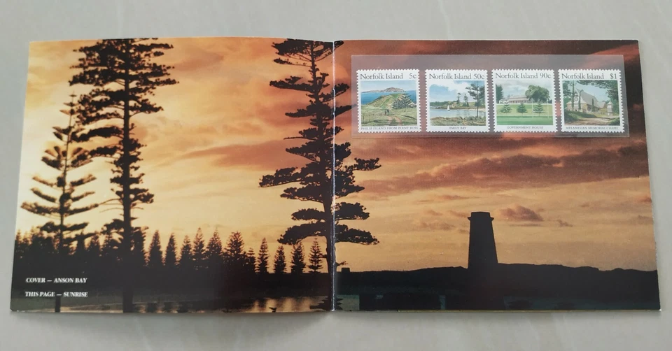 1987 Norfolk Island Scenes Definitive 16v Stamps Official Souvenir Album Pack - Image 3 of 4