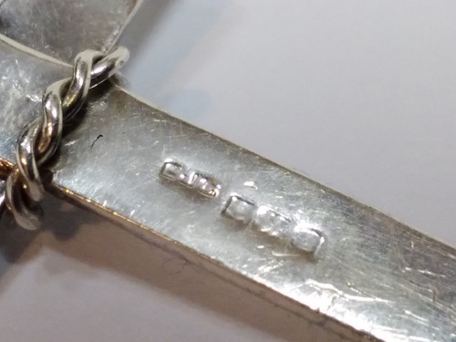 Sterling silver 925 cross necklace pendant diamond cut ladies mens Vintage - Picture 8 of 10