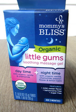 NEW MOMMYS BLISS ORGANIC LITTLE GUMS DAY NIGHT SOOTHING MASSAGE GEL 2 MONTHS