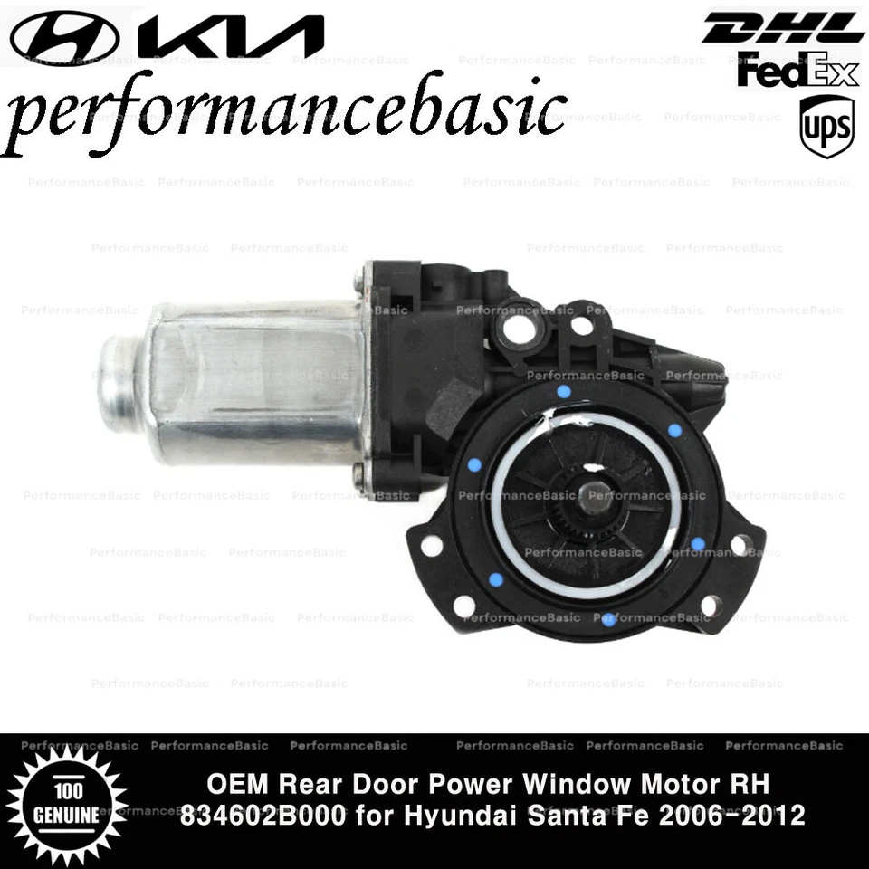 Motor de ventana eléctrica de puerta trasera derecha 834602B000 OEM para Hyundai Santa Fe 2006-2012 Foto 2 de 2