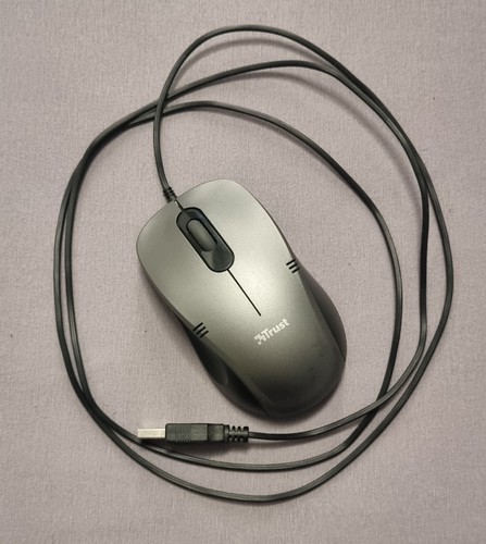 Trust Maus Computermaus PC Kabel Grau - Bild 2 von 3