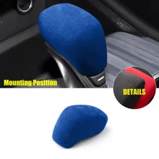 Central Console Gear Shift Knob Head For Nissan Sentra Sylphy 20-2024 Blue Suede