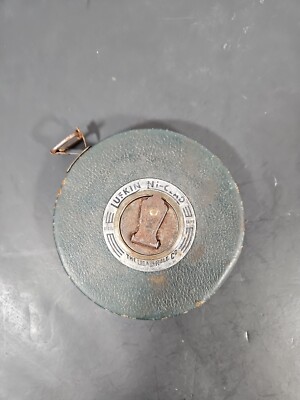 Vintage Steel 100 Ft. Tape Measure The Lufkin Rule Co. Chrome Clad Royal USA