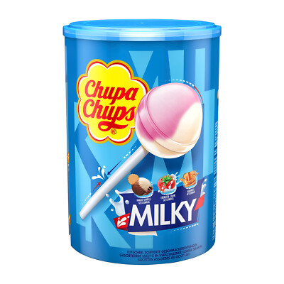 Chupa Chups Lollipops Milky Lutscher 100St. je 12g in der Dose