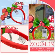 DisneyParks Christmas Loungefly Ornament Ears Minnie Mouse Bow Headband Ears -