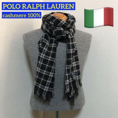 Ralph Lauren Men Scarf Cashmere 100 Made In Italy Limited Edition VHTF Rare  Eleg