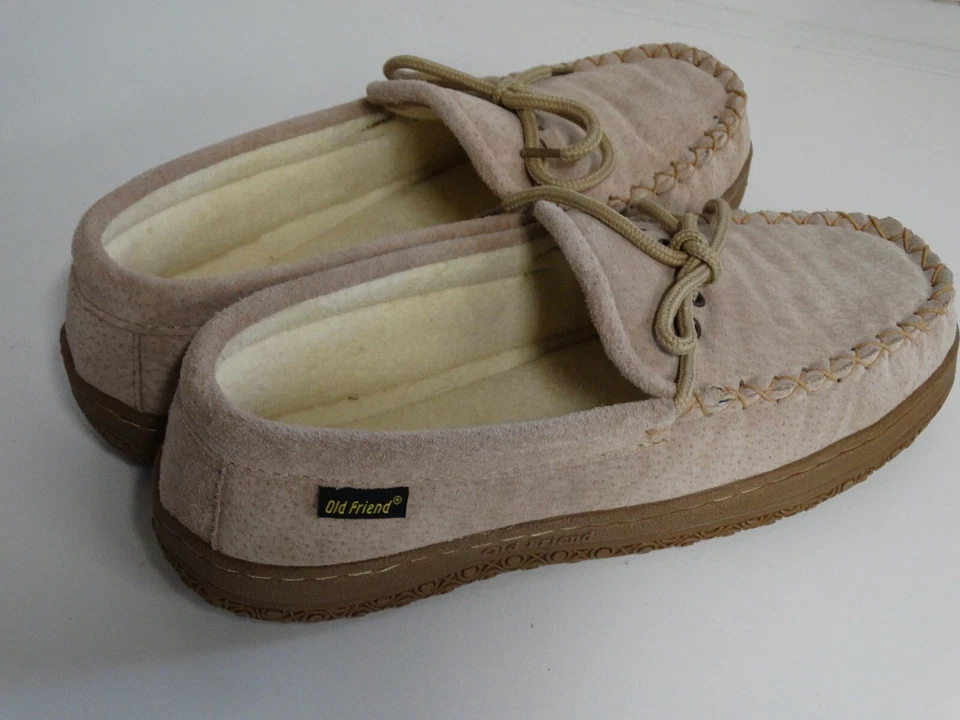 Old Friend Hombre Castaño Vellón Tela Mocasín Zapatilla 8 M Foto 4 de 4