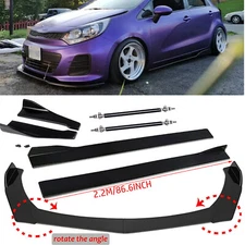 Front Bumper Spoiler Body Kit Side Skirt/Rear Lip Universal For Kia Rio 2001-22
