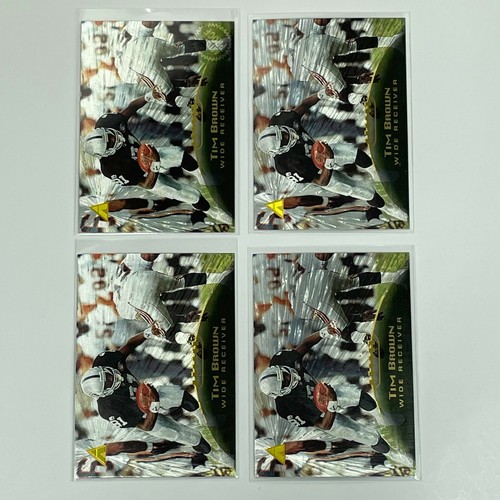 1995 Pinnacle Trophy Collection Artist's Proof TIM BROWN X 4 OAKLAND RAIDERS