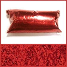 Blaze Red, Fine Glitter, Solvent Resistant, Poly Loose Glitter .015" Hex Cut
