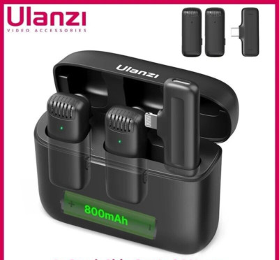 J12 Kabelloses Lavalier Mikrofon, Mini Mikrofon für iPhone/Android Video & Live Broad